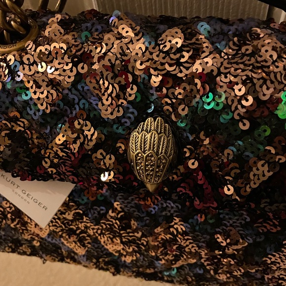 NWT KURT GEIGER MULTI COLOR SEQUINS SHOULDER BAG GORGEOUS!! - Picture 9 of 13